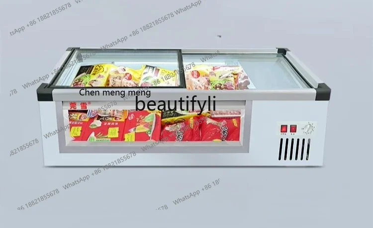 D178  Refrigerated display cabinet Desktop special tricycle stall Fried skewers Freezer Fruit fishing Frozen fresh-keepingrefrig