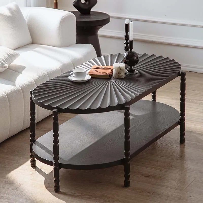 Modern Simplicity Black carving Small table Apartment living room tea table balcony Afternoon tea Small side table