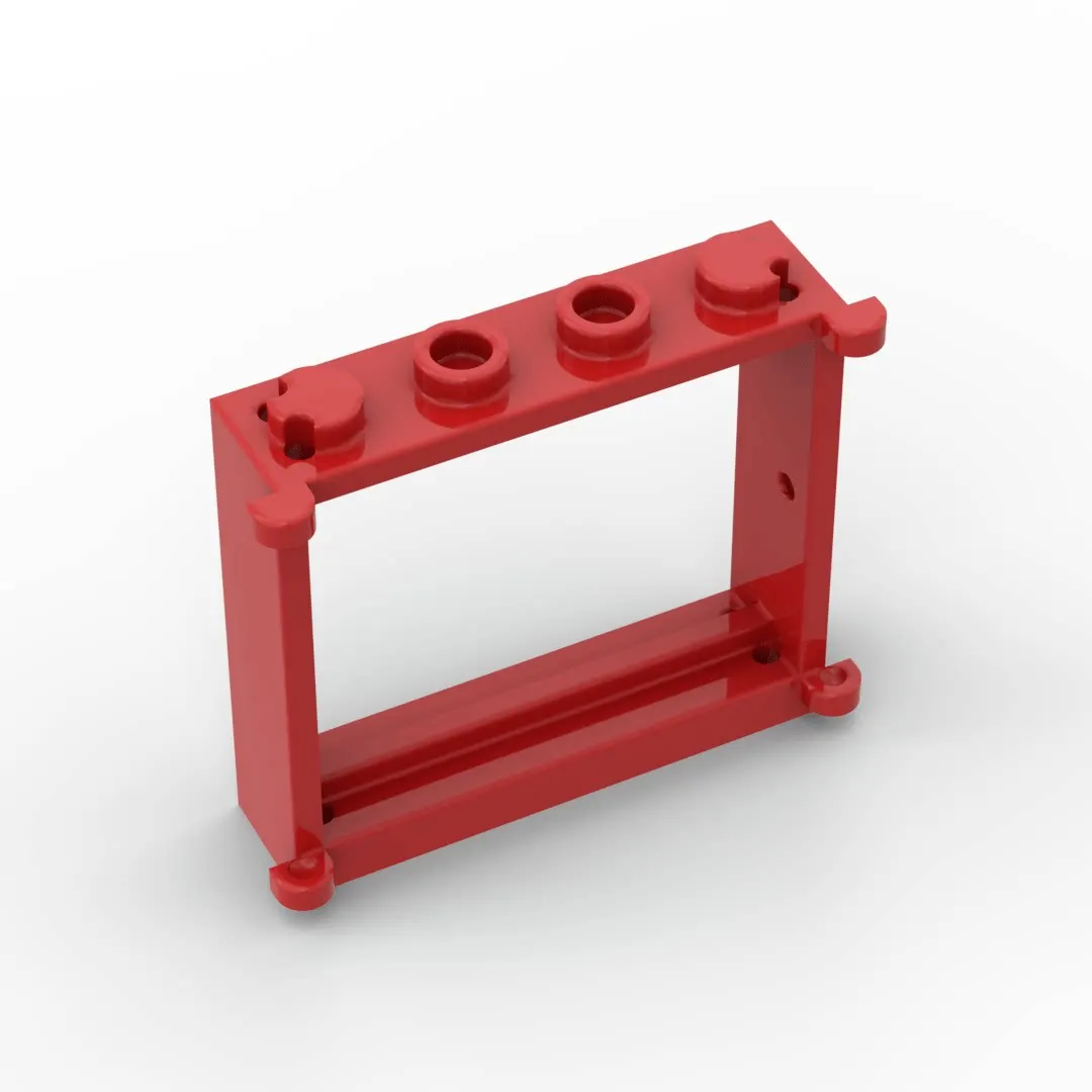 Small particle building block MOC 3853 1x4x3 window, assembly and assembly of educational toy parts DIY