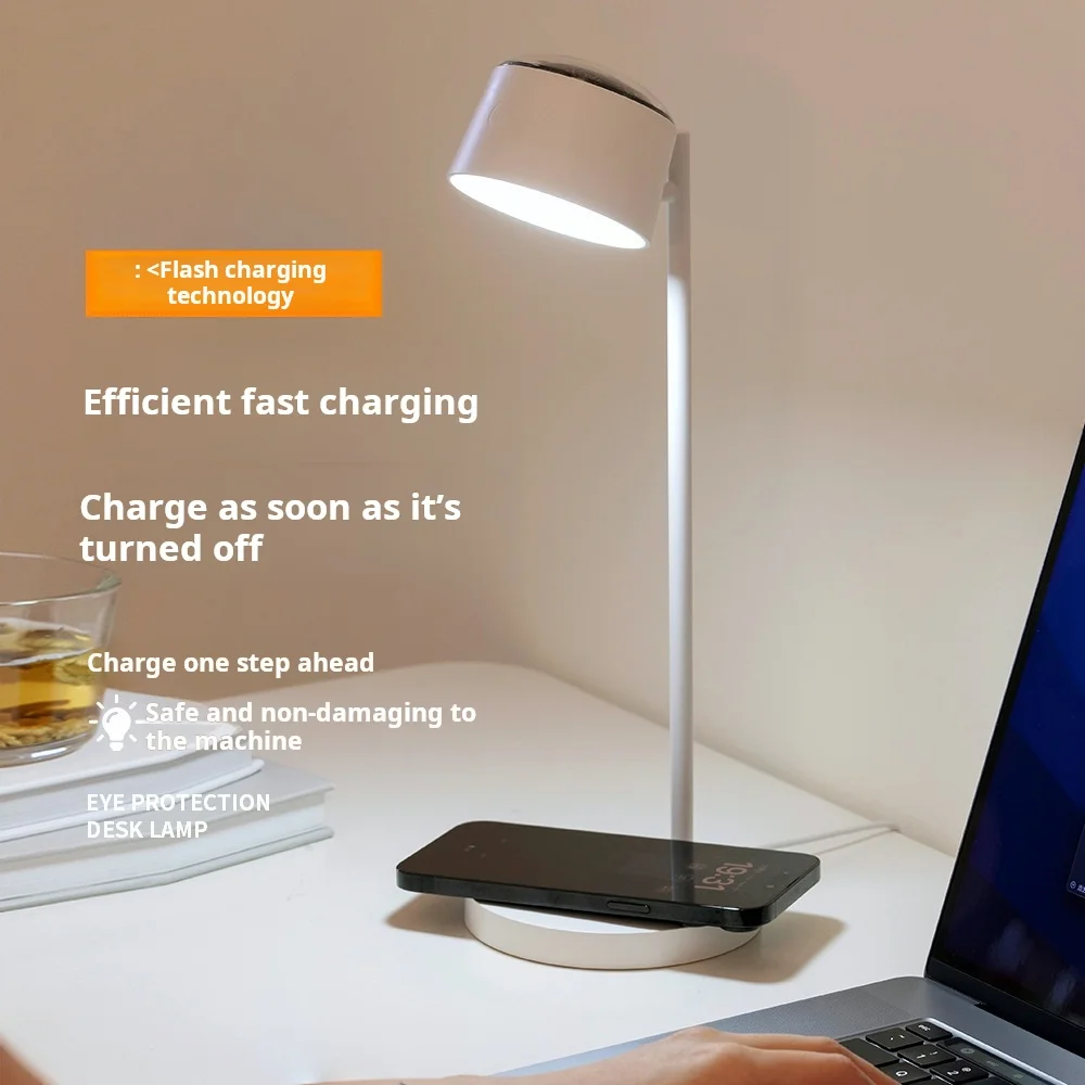 Wireless Charging Multi-Functional LED Study-Friendly Eye-Protection Magnetic Charging Desk Lamp Creative Gift Projection Lamp