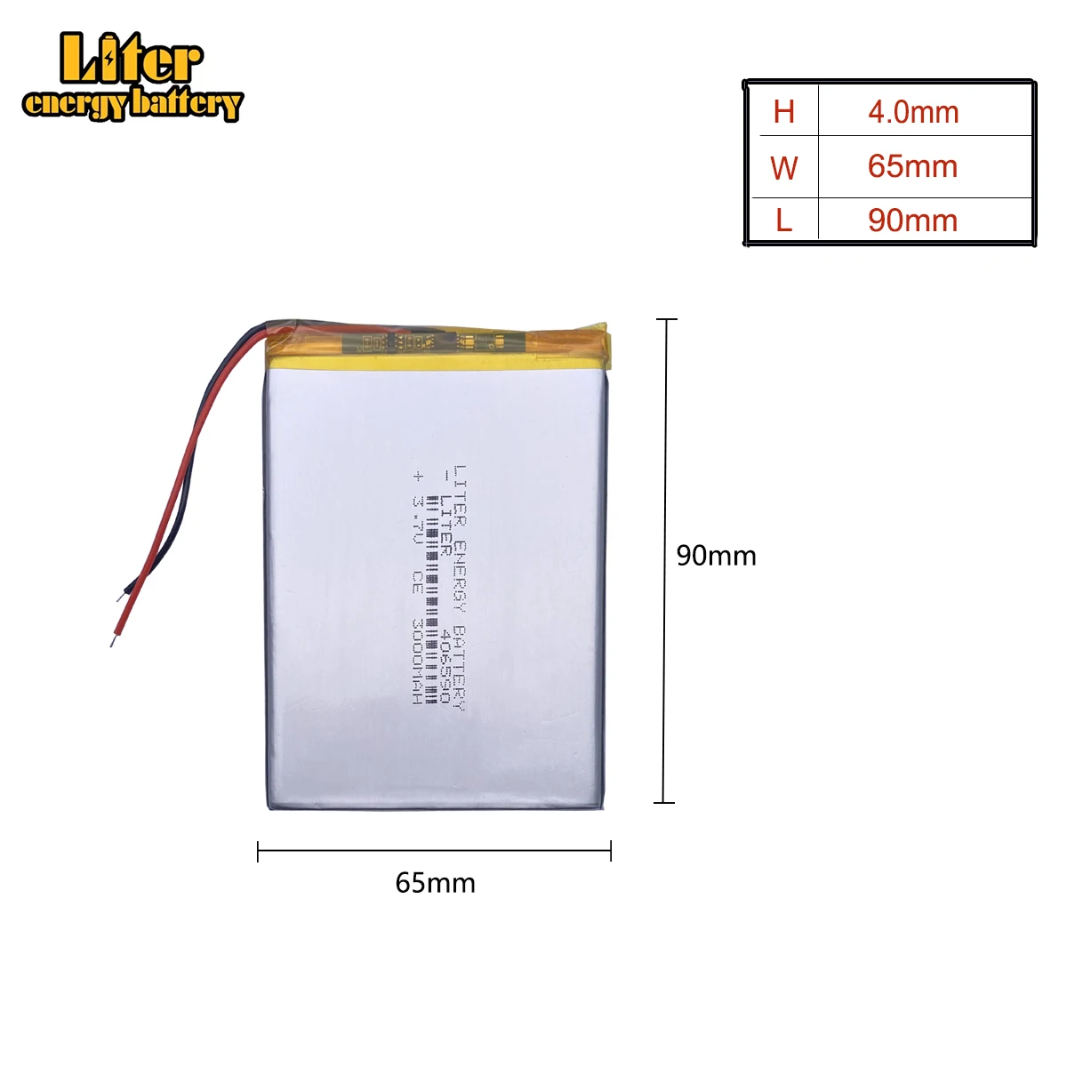 Safety packing Anti-Static Shelding Bag 3000mAH 406488 406590 Li-ion Tablet pc battery For 7,8,9 inch 3.7V Polymer lithiumion