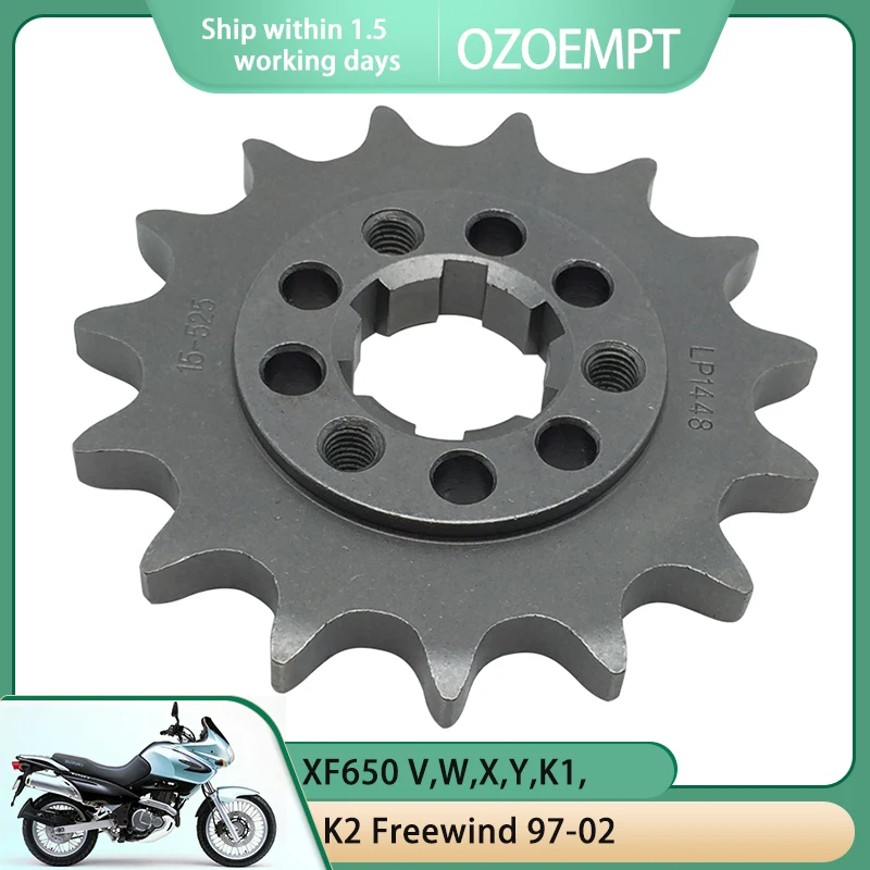 OZOEMPT 525-15T Motorcycle Front Sprocket Apply to DR650 SE-M1,M2  21-22 XF650 V,W,X,Y,K1,K2 Freewind  97-02 DR800  94