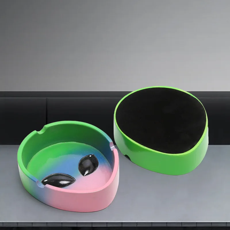 الديكور منضدية منفضة سجائر الراتنج الغريبة بولي حجر الحاويات الرجعية خمر المنزل مكتب بار زخرفة الحرف اكسسوارات التدخين #3