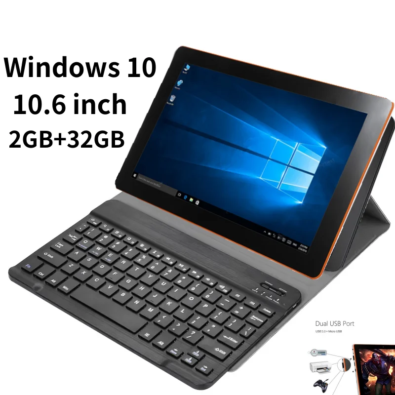 10.6 INCH C23S Windows 10 Tablet PC RAM 2GB ROM 32GB  Z8300 64 Bit 1366 x 768 IPS Screen 6600mAh 1.33GHz Quad Core WIFI