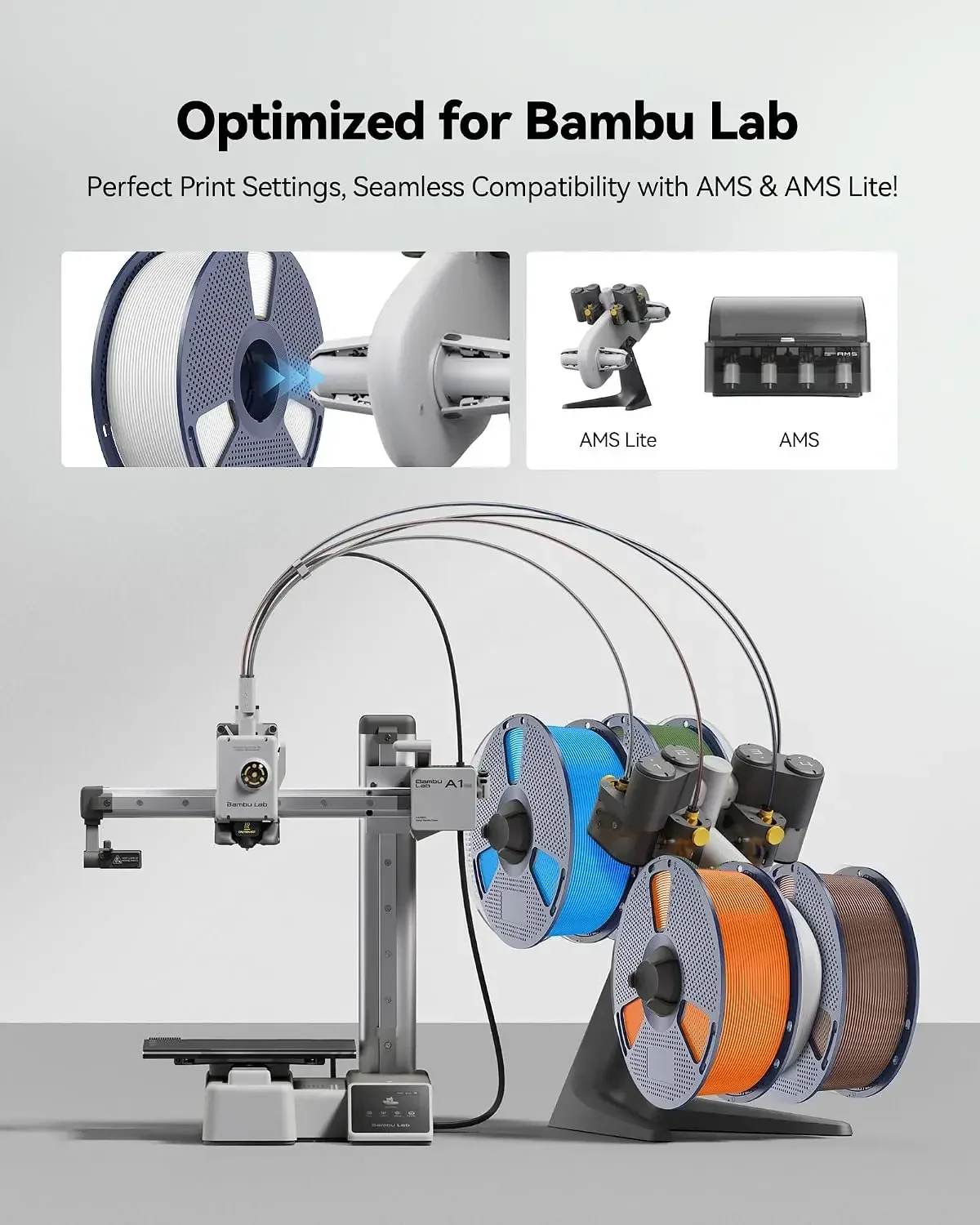 SUNLU – filament PETG do drukarek 3D, 1,75 mm, 10 kg, wysoka wytrzymałość, trwały, kompatybilny z drukarkami Bambu Lab, możliwość ponownego użycia, szpula 1 kg. — zdjęcie produktu 6
