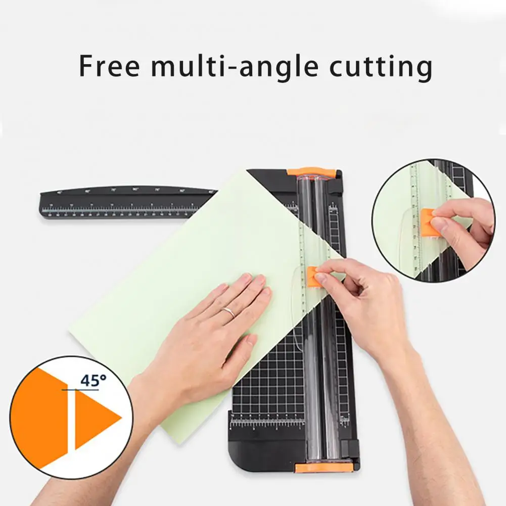 Paper Trimmer Scrapbooking Tool With Automatic Safety Protection Side Ruler Bidirectional Sharp Blade Paper Slicer Student Safe