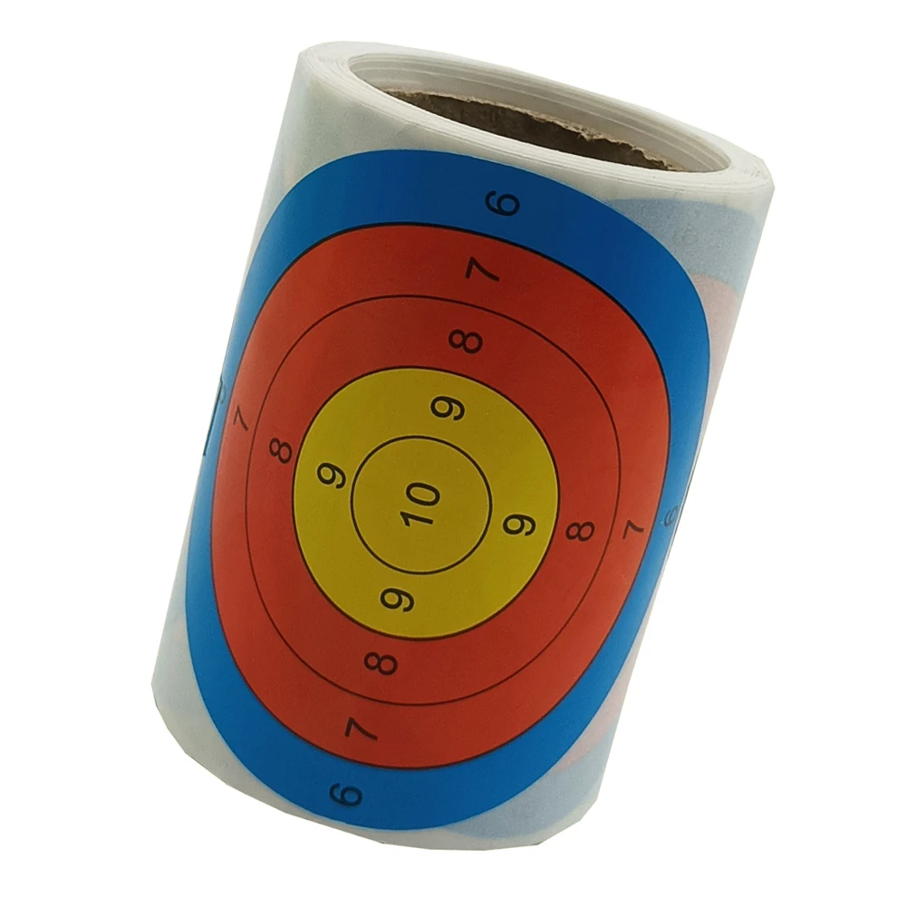 3 Inch X100/ 200 Pcs/Roll Fluorescent Color Anti-Water PVC Stickers  with Numbers Shooting Stickers Round Adhesive Targets