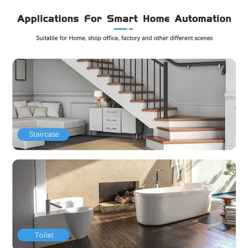 Nuevo Sensor inteligente de presencia humana Mmwave Radar rendimiento confiable ahorro de energía fácil instalación vida inteligente Zigbee Tuy