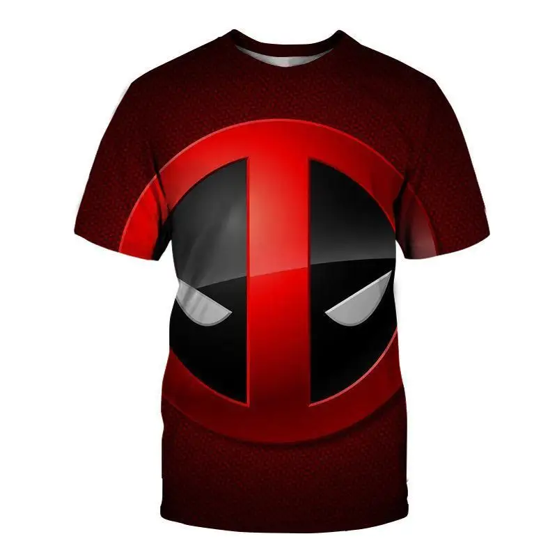 2024 Summer Miniso Universe Boys And Girls Deadpool Anime 3D Printed Streetwear Personality T-Shirt Kid/Adult Casual Fashion Top