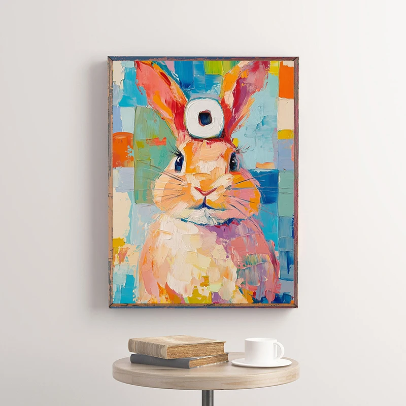 Duck with Toilet Paper Hat Poster Print Toilet Paper Animal Canvas Painting Vintage Bathroom Wall Art Picture for Home Decor