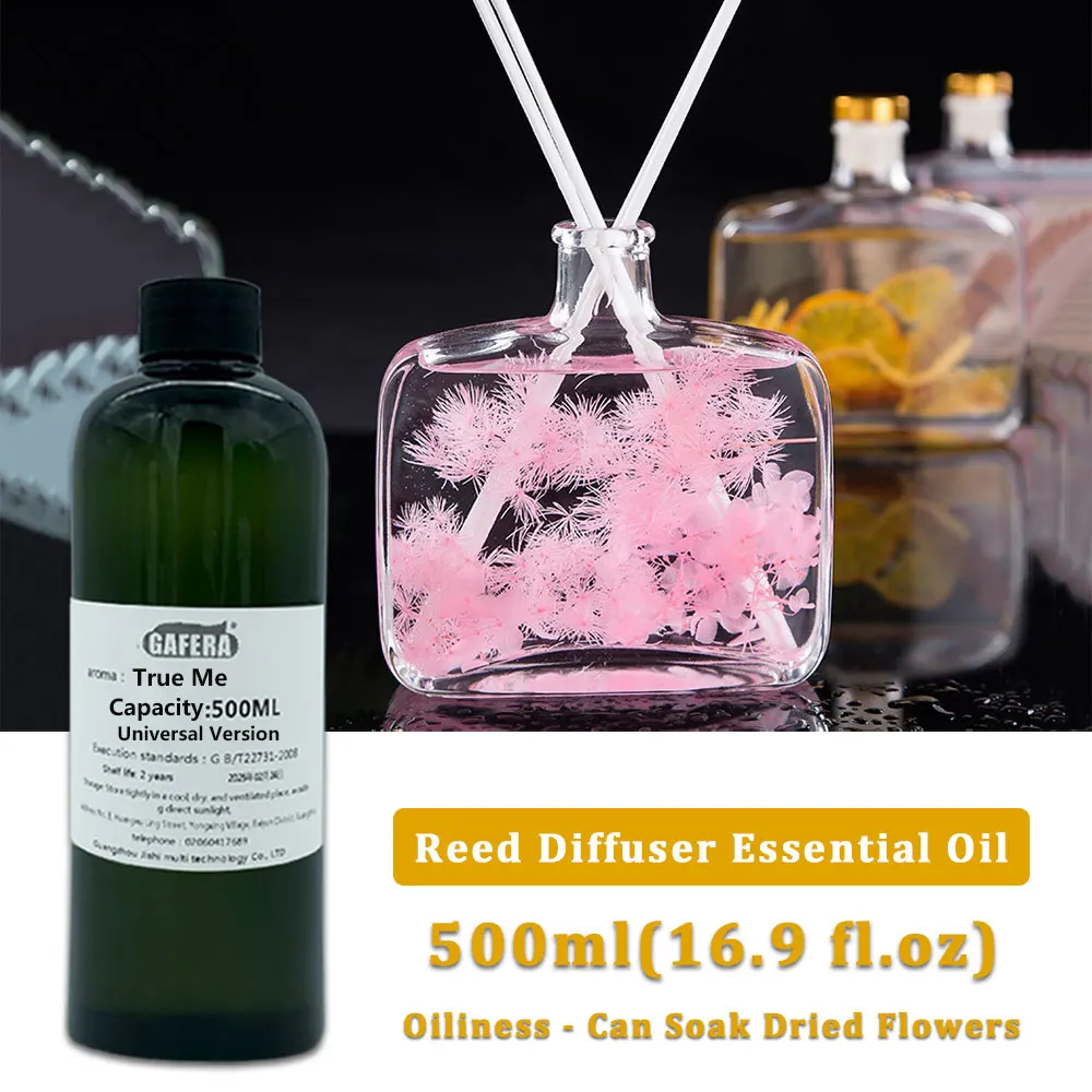 GAFERA 500ml(16.9 fl.oz) True Me/Hilton Essential Oil - For Reed Diffuser & Flameless Aromatherapy, Diffuser Replenish Aroma Oil