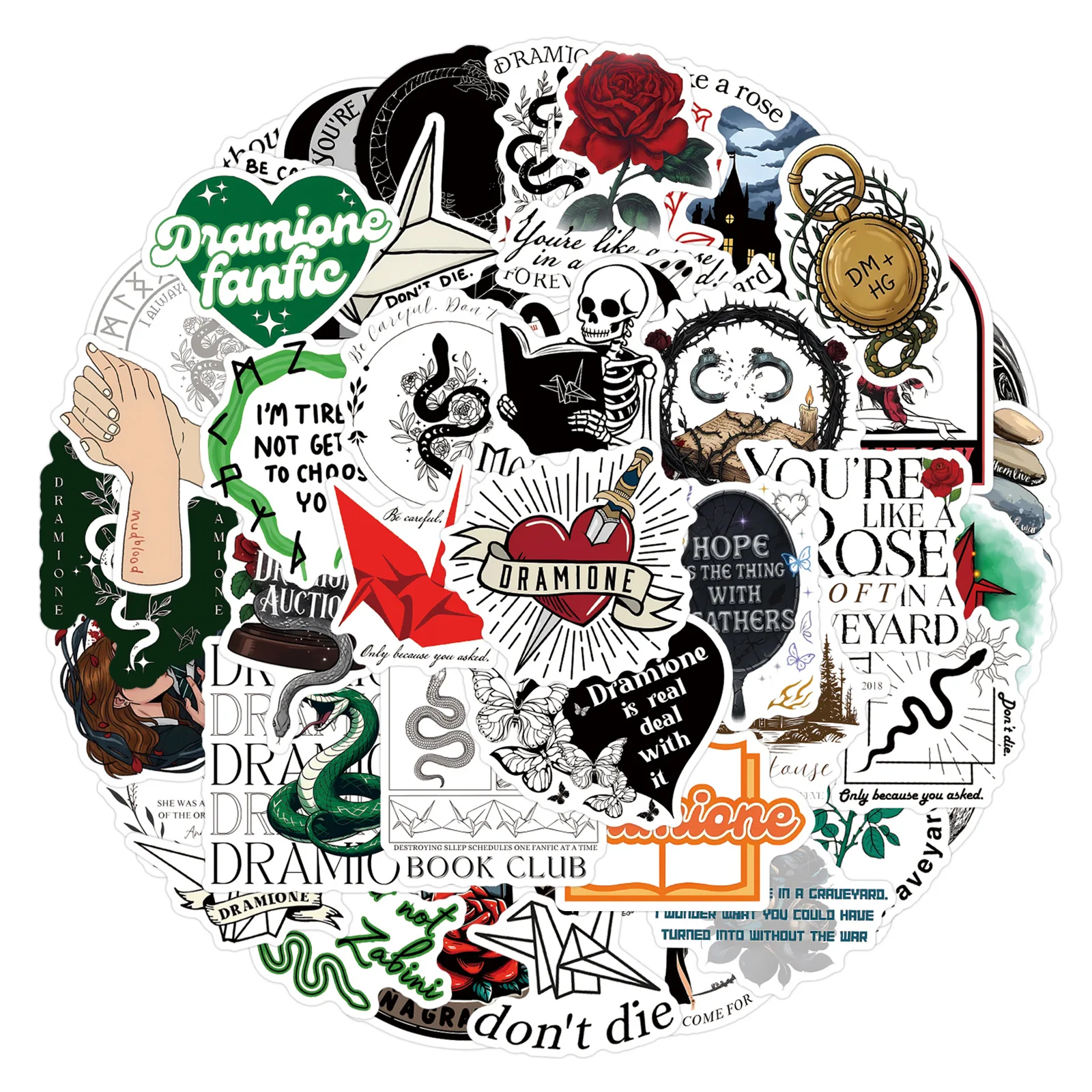 

50PCS Alchemised Stickers Cartoon Personality Cool Graffiti Waterproof Decals DIY Water Cup Stationery Box Scooter Luggage Desk