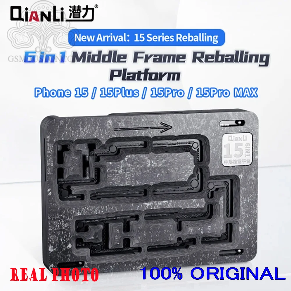 QIANLI 6 IN 1 Middle Frame Reballing Platform for IP 14 15 Series BGA Reballing Stencil Kit Mid-Layer Planting Tin Repair Kit