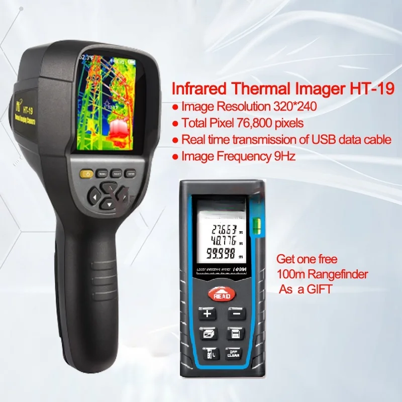 For HT-19 High Precision Water Leakage Detection of Infrared Thermal Imaging Camera High Resolution Floor Heating Leak Detector