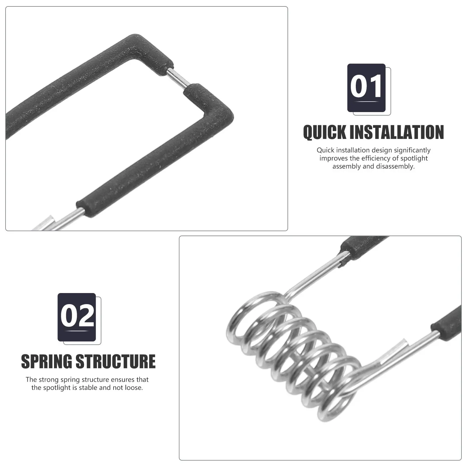 10Pcs Recessed Lighting Spring Clips High Precision Metal Spring Clamp Secure Ceiling Spotlights Downlight Panel Lamp Holder