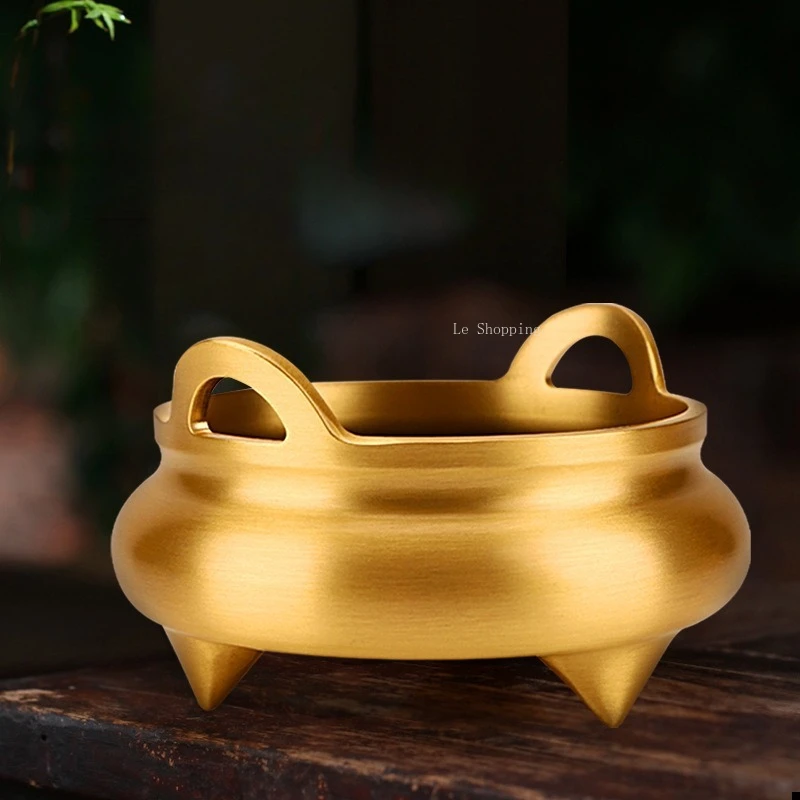 Copper Incense Burners/Incense Sticks and Coils Censer Tea Ceremony Handicrafts Desktop Placement Decoration Religious Items