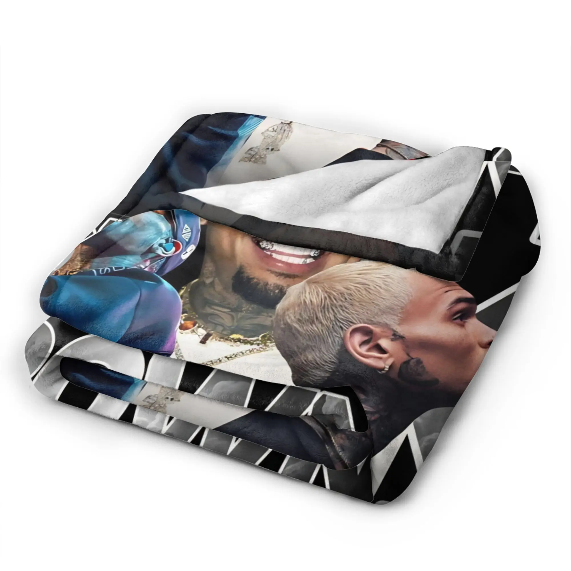 كريس براون بريزي باول XX بطانية جودة لينة الدافئة رمي بطانية الشتاء التخييم في الهواء الطلق موضة المفرش #5