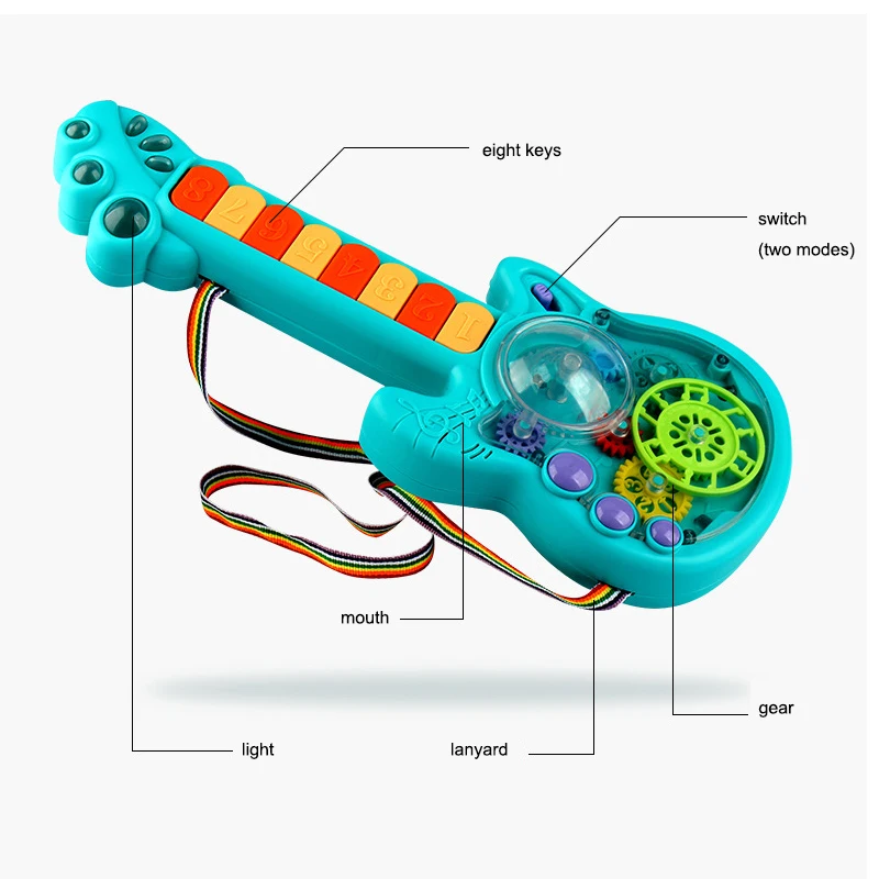 Gitara elektryczna dla dzieci instrukcja muzyczna zabawka dla dzieci ręczna gitara elektroniczna nauka rozwojowa elektroniczna zabawka na świąteczny prezent