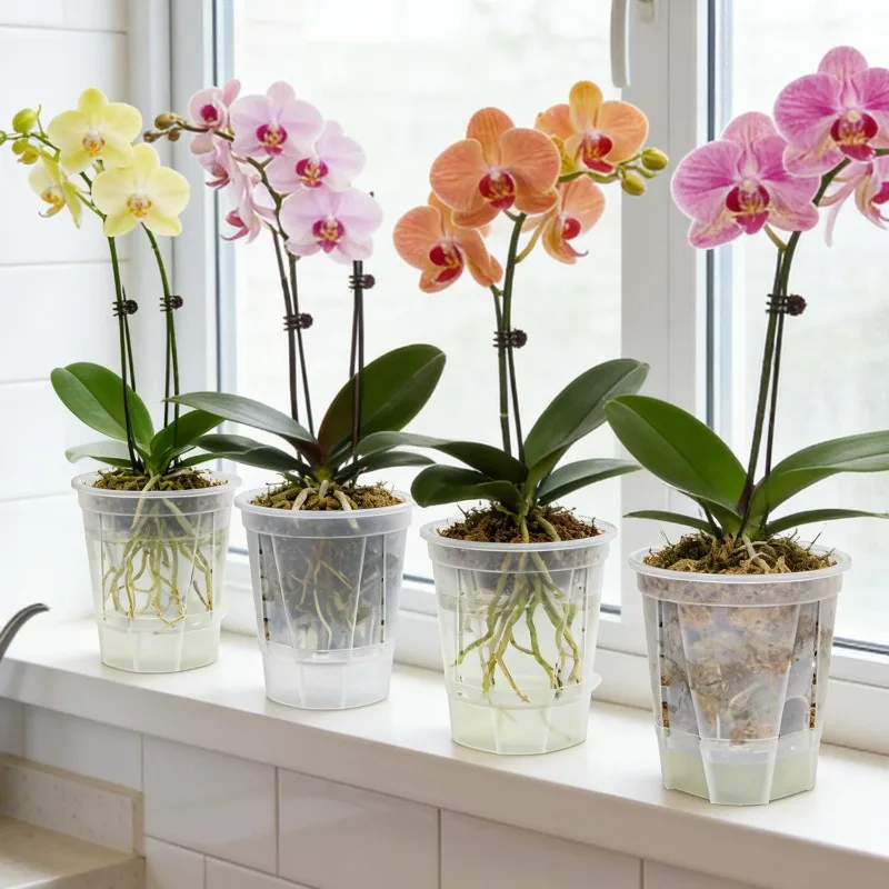 Automatic Watering Planter Pot with Tray Self Watering System for Indoor Outdoor Plant Durable Corrosion Resistant Plastic Decor