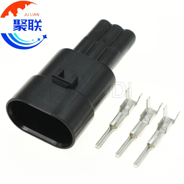 Auto 3pin plug male of 284425-1 284426-1 Sensor Socket Fuel Diesel Injector Ignition Coil Plug with terminals