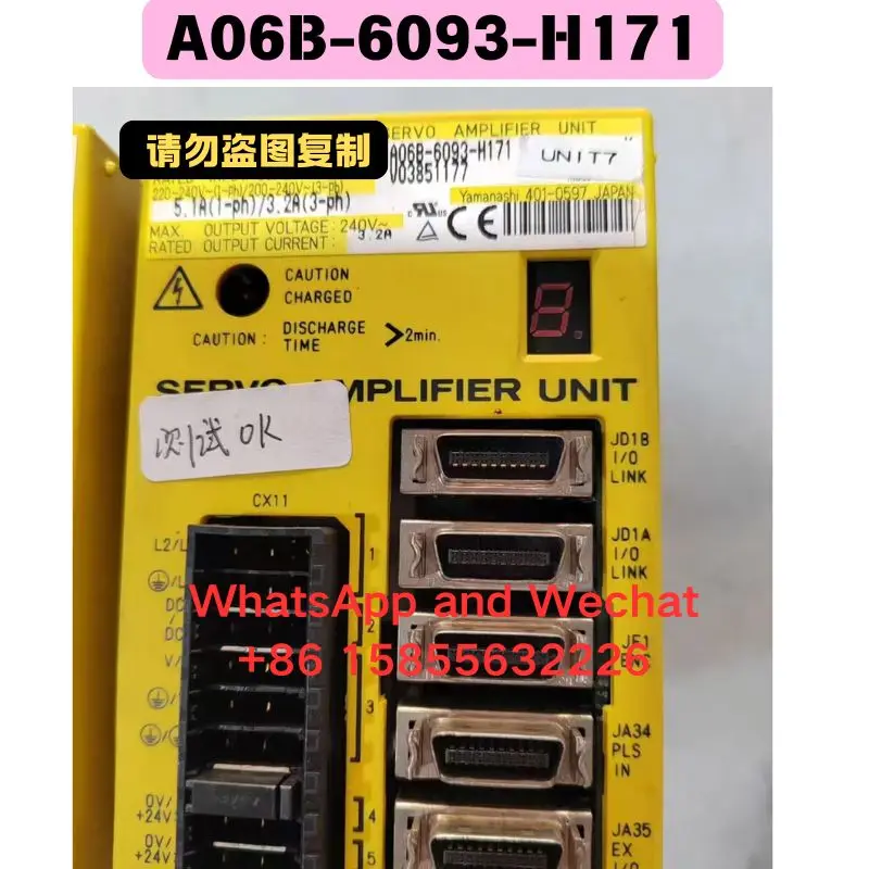 Used OEM disassembled parts Driver A06B-6093-H171 Functional test OK OEM disassembled parts