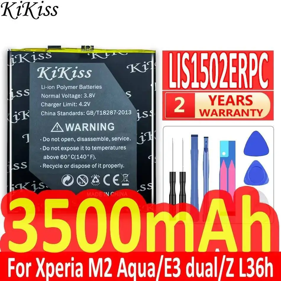 Аккумулятор KiKiss 3500 мАч для мобильного телефона Sony Xperia Z L36h L36 c6602 C6603 S39H C2305 M2 S50H D2303 D2305 D2306 LIS1502ERPC Аккумулятор KiKiss 3500 мАч для мобильного телефона Sony Xperia Z L36h L36 c6602 C6603 S39H C2305 M2 S50H D2303 D2305 D2306 LIS1502ERPC