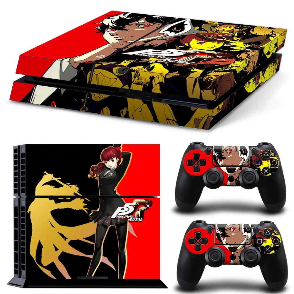 P5 Persona5 game accessories Vinyl Decal Skin Stickers For PS4 Console and 2 PCS Stickers For PS4 Controller skin sticker