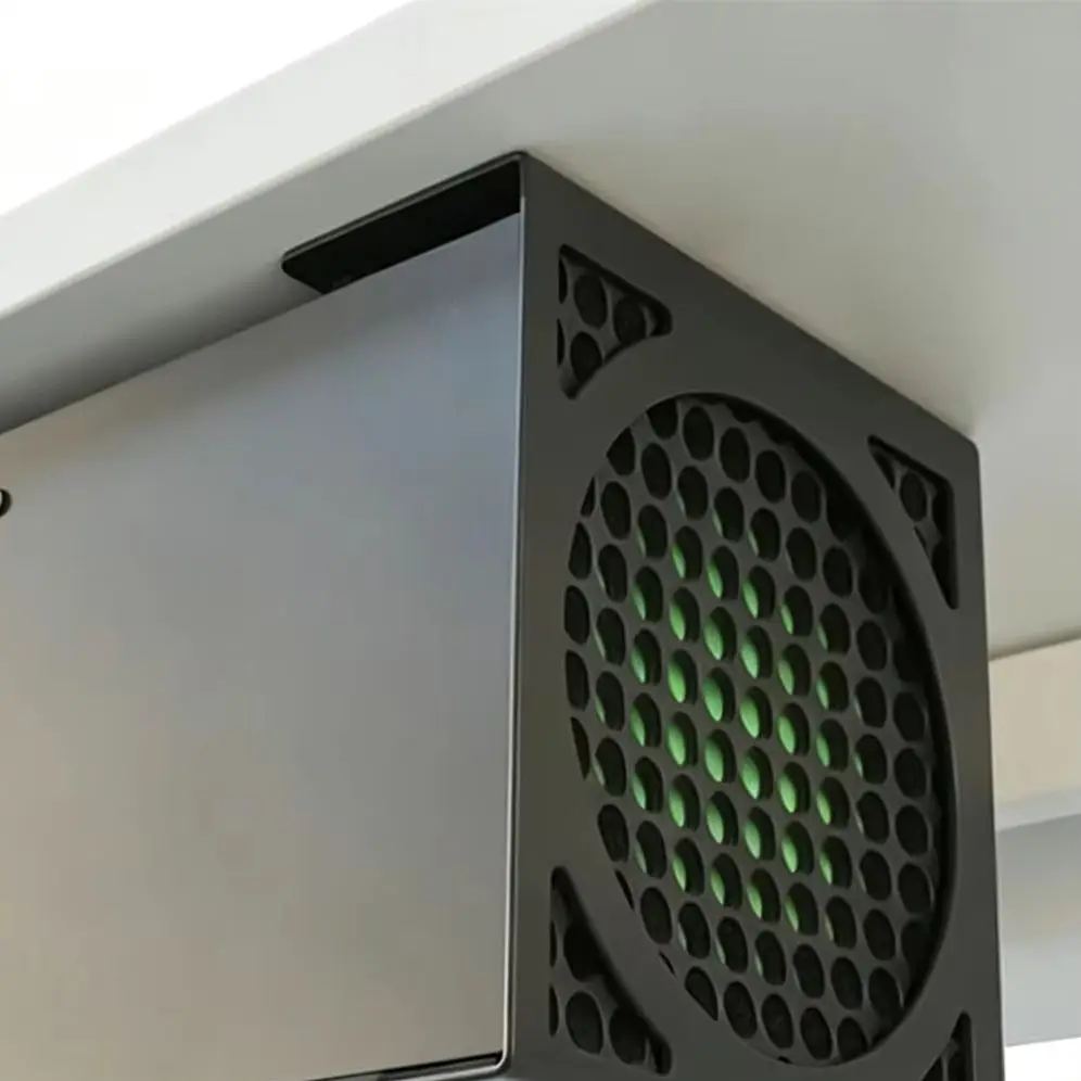 

Under Desk Mount for Xbox Series X – Heavy Duty Metal Hidden Bracket, Space Saving with Cooling Design & Soft Padding