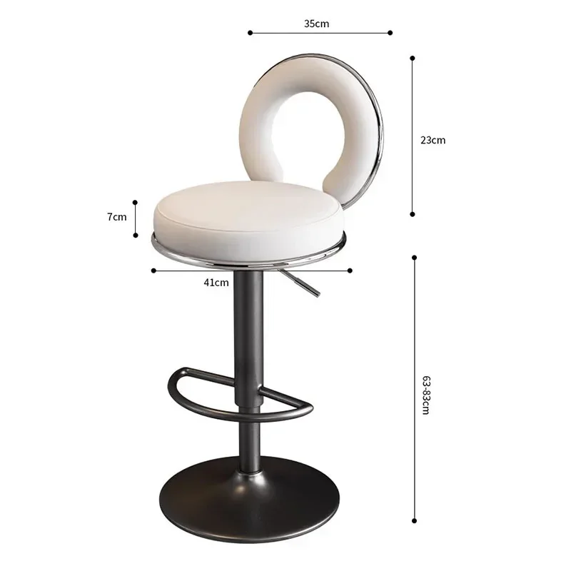 Lounge moderno cadeiras de bar nordic metal alto luxo banqueta otomanos giratórios bancos para barra de cocina móveis restaurante