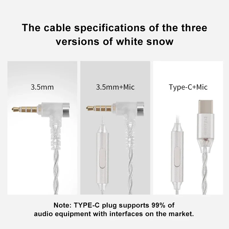 HZSOUND Witte Sneeuw Oortelefoon Hoge Kwaliteit LCP + PU Diafragma 10mm Dynamische Driver In-Ear HiFi Hoofdtelefoon Aangepaste geschenken