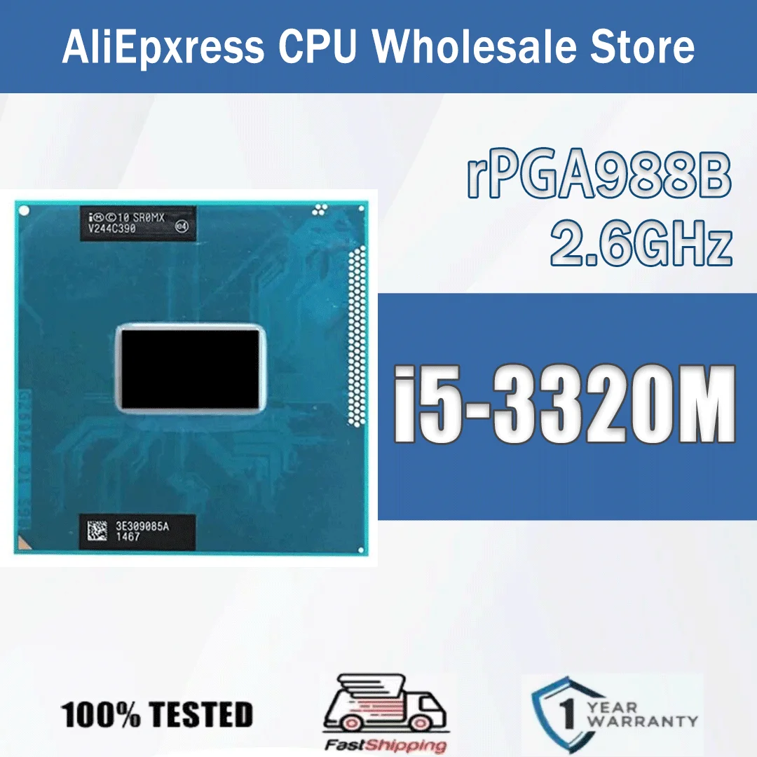Intel Core i5-3320M SR0MX 2,6 GHz Dual-Core Quad-Thread 3M 35W i5 3320M ordenador CPU procesador servidor Socket G2 / rPGA988B