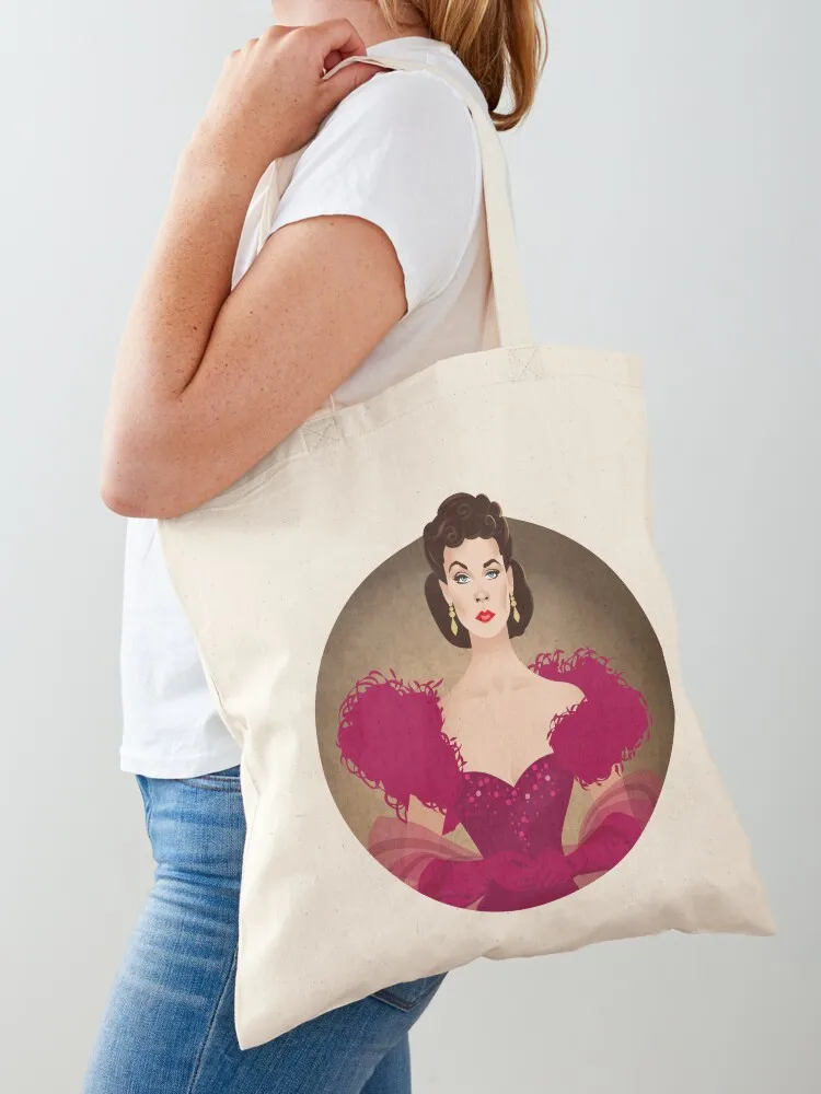 Burgundy dress Tote Bag Women's shopping bag tote bag canvas for beach