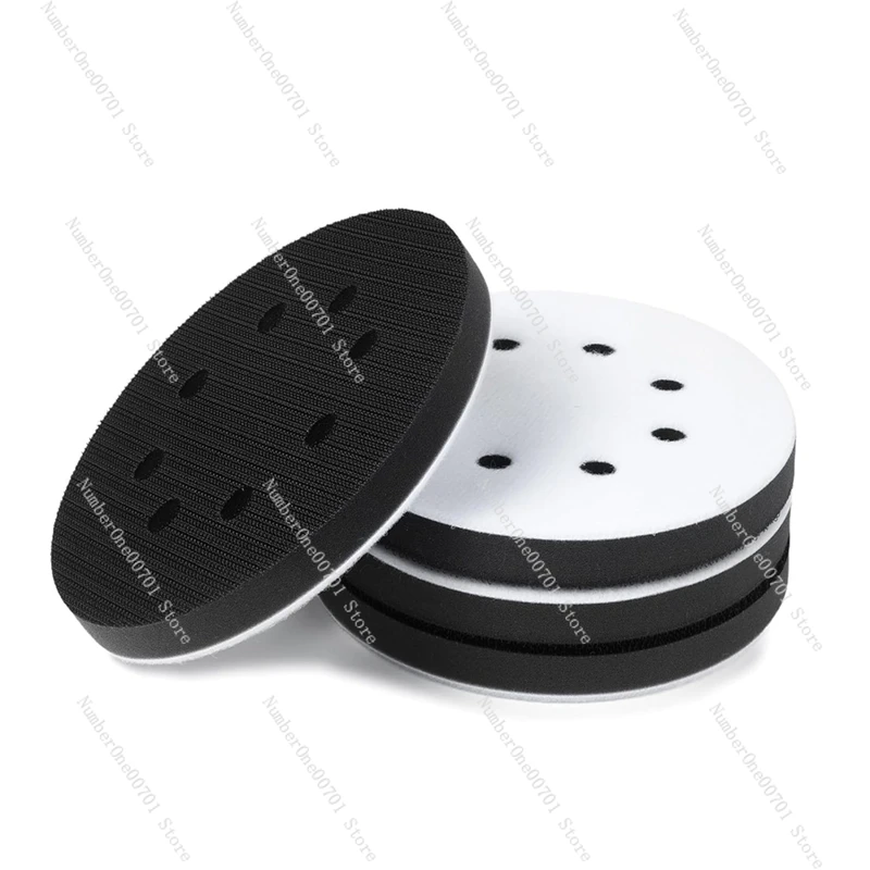 Inch 8 Holes Soft Density Interface Pads Hook And Loop Sponge Cushion Buffer Round Backing Pad Foam Sanding Pads 4Pack