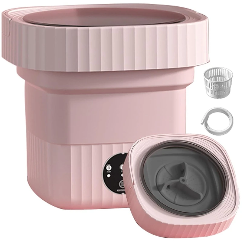 

6L Mini Washer Withdrain Basket Portable Foldable Washing Machine Forapartment Dorm Trave Fordeep Cleaning Underwear B EU Plug