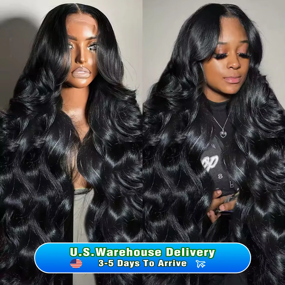 40 Inch 13x6 HD Transparent Lace Frontal Wig Body Wave Wigs Human Hair 250 Density Water Wave Brazilian 100% Raw Remy For Women