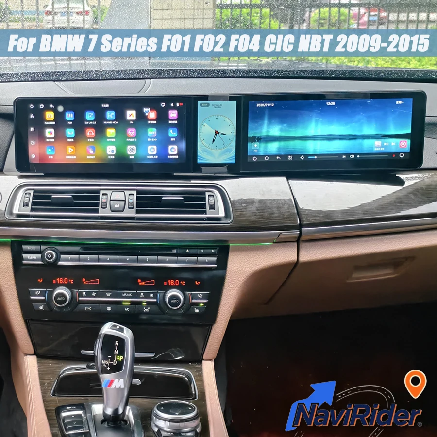 Android Triple Screen For BMW 7 Series F01 F02 F04 CIC NBT 2009-2015 Car GPS Carplay Multimedia Video Player Stereo Navigation