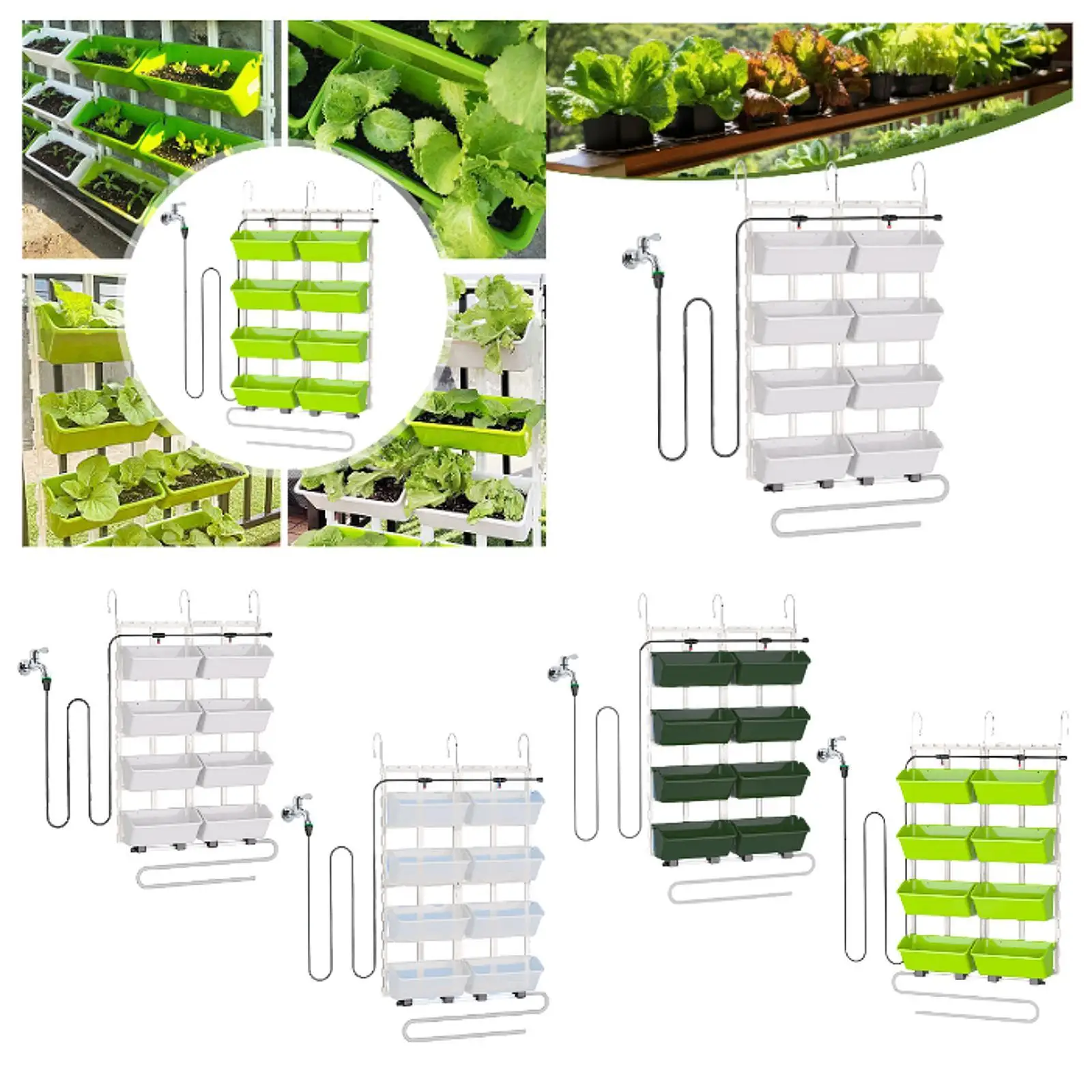 

Vertical Garden Wall Planter 4 Tier Wall Planter for Flowers Indoor Outdoor