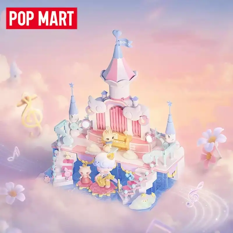 

POP MART DIMOO Dream Melody Series Build Building Blocks Mystery Box Genuine Blind Box Guess Toys Bag Ornament Figurines Home