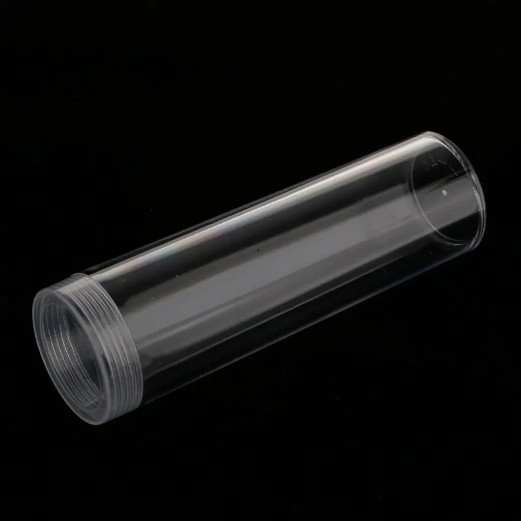 Durable Coin Storage Tube 32mm Clear Plastic Coin Holder Cover Style Storage Box for Collectors Home Use