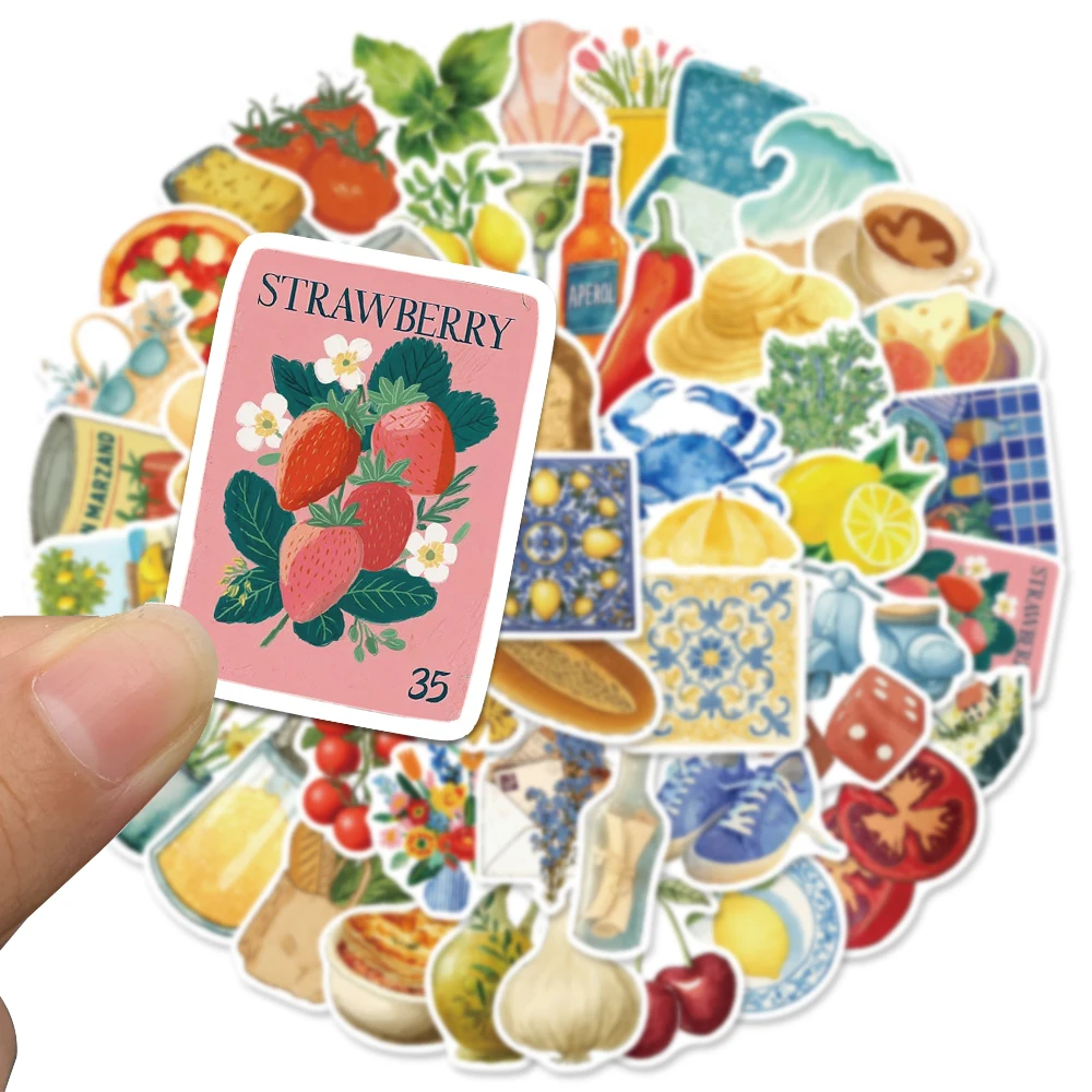 54pcs Mediterranean Style Graffiti Sticker Fashion Cool Decal For Diary Laptop Phone Fridge Guitar Magazine Decal Sticker