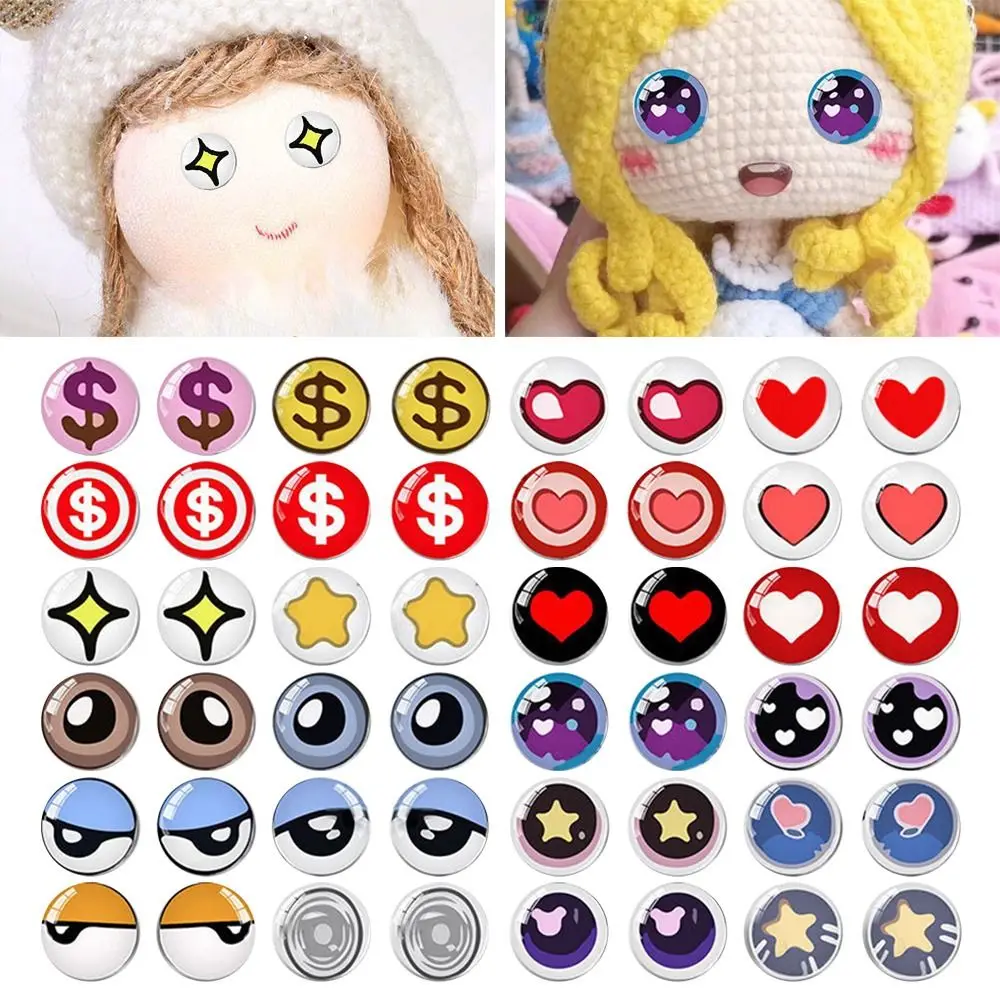 20pcs/10pairs New 6mm-20mm Eyes Crafts Eyes Crystal Plastic Puppet Crystal Eyes Glitter Crystal Eyes DIY Doll Accessories