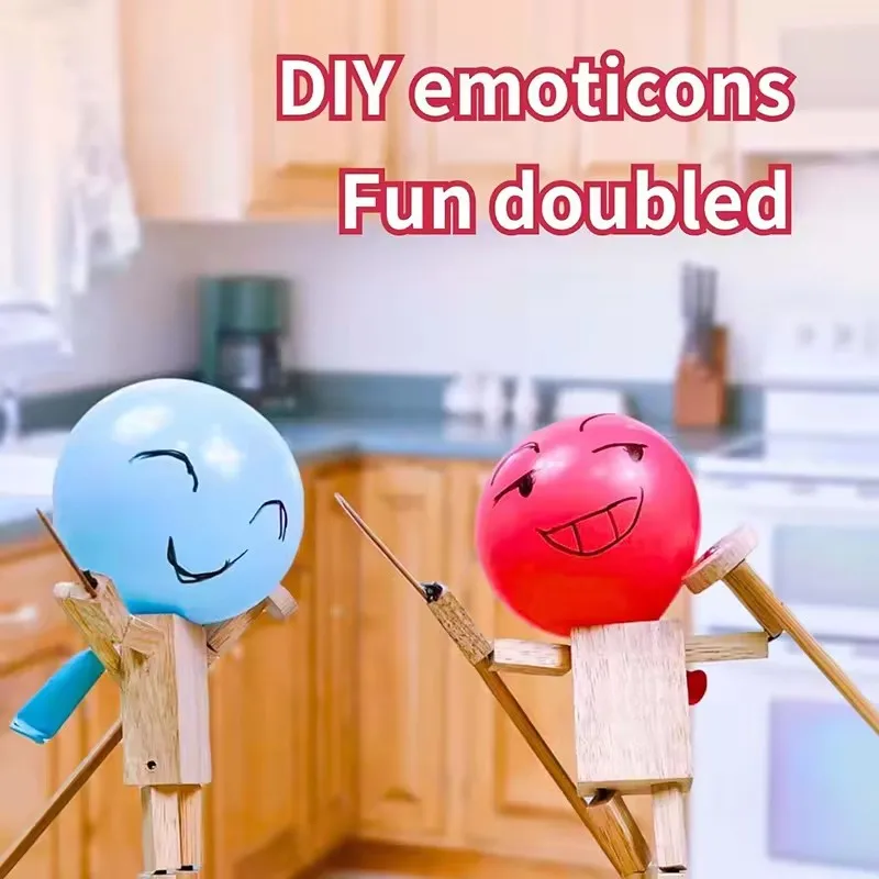 لعبة معركة بالون خشبي مصنوعة يدويًا لاثنين من اللاعبين، لعبة معركة رجل الخيزران سريعة المرتفعة، لعبة معركة الروائح الخشبية #6