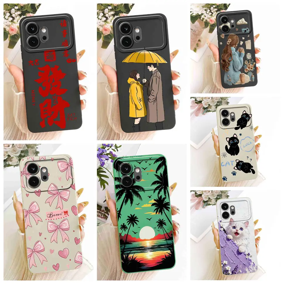 For Honor 600 5G 6.57" Case Latest Design Print Lucky Silicon Back Cover For HONOR 600 Honor600 5G VKJ-NX9 Bumper Shell Fundas