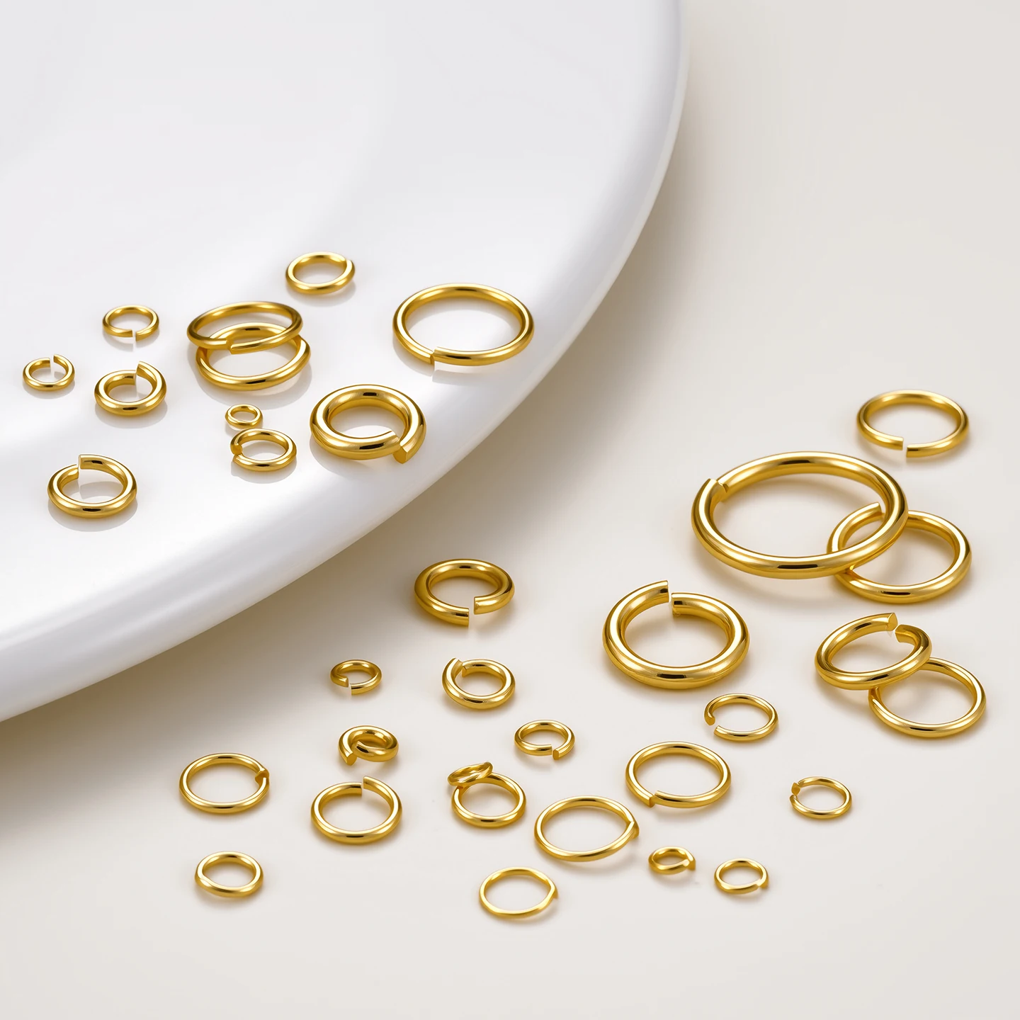

10-100Pcs 14K/18K Real Gold Plated Brass Open Jump Rings For DIY Jewelry Making Split Connecting Rings Wholesale Accessories