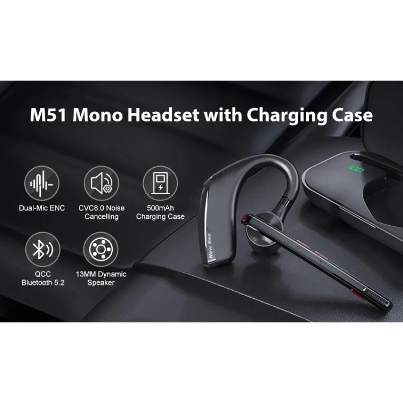 New Bee M51 Wireless Charging Business Earphones Bluetooth Truck Driver Earphones