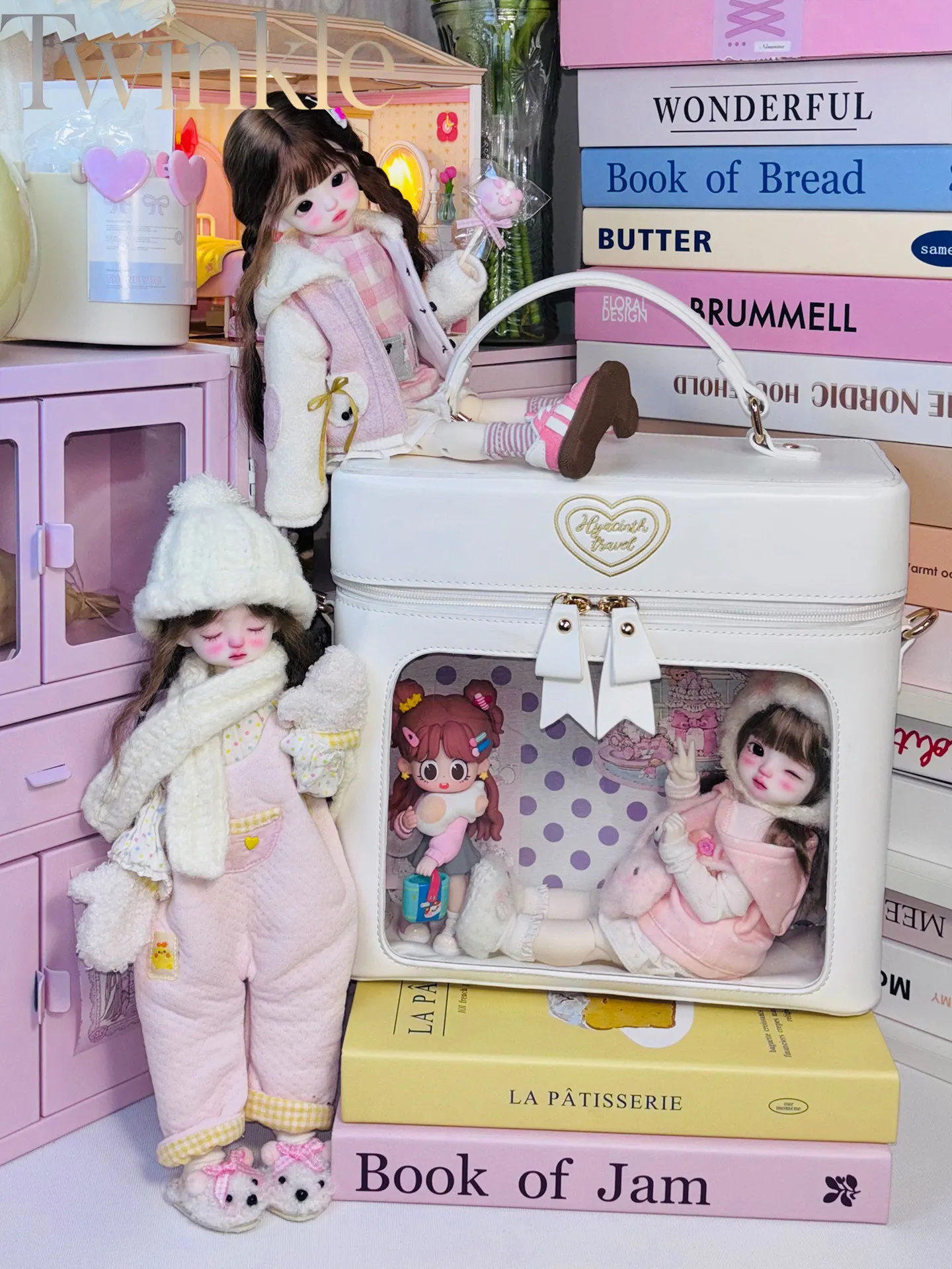 Square Ita Bag 1/6 BJD Doll Bag Handbag Crossbody Backpack Commuter Outing Bag for 30cm Doll