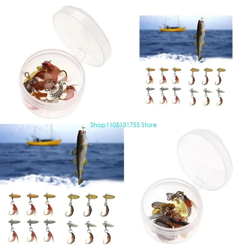 

K0EF 6Pcs Fishing Spoons Lures Sequins Baits Casting Fishing Lures Baits Fishing Lures Spinner Baits Metal Spoon Fish Lures