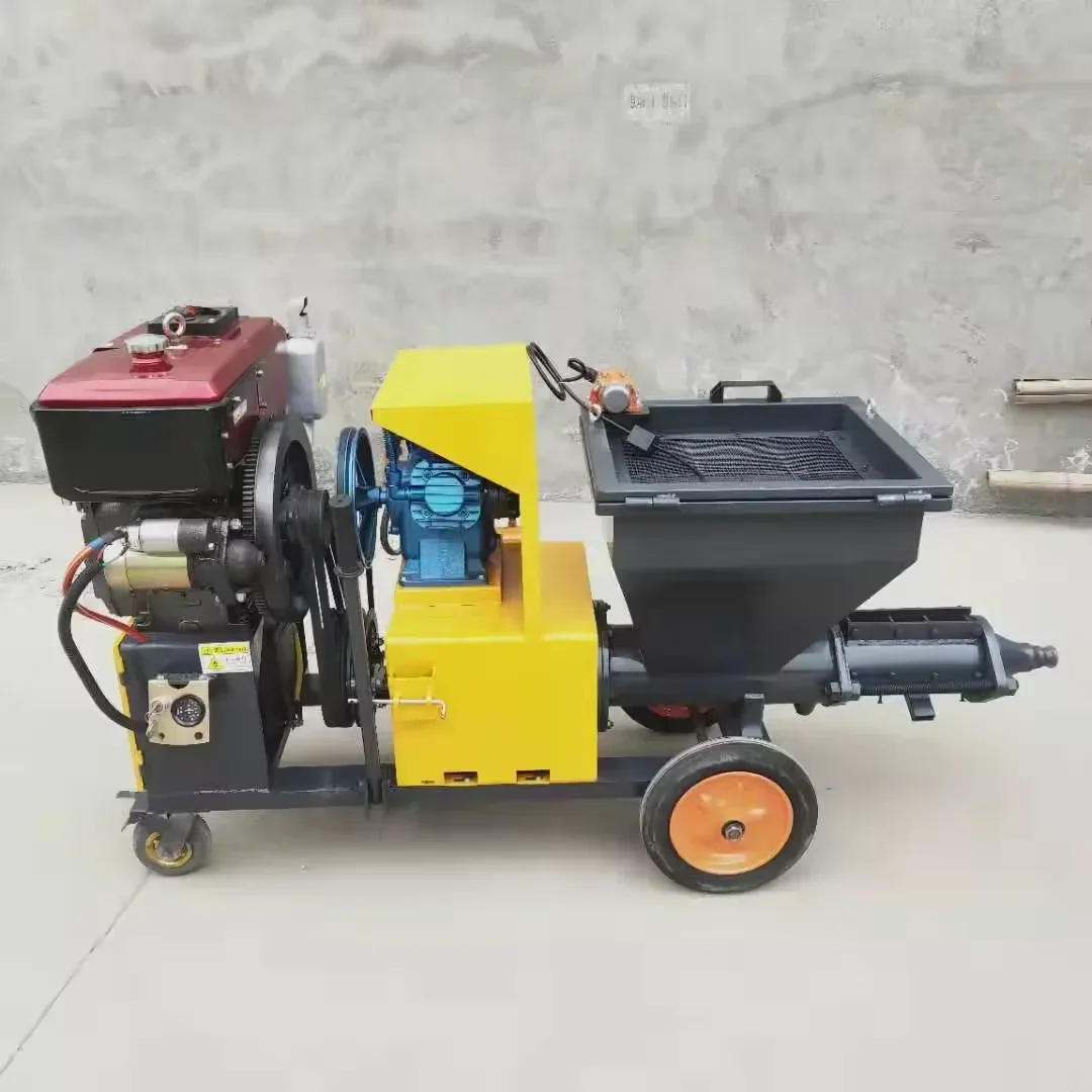 Diesel Construction Mortar Spraying Machine Building Cement Plaster Machine