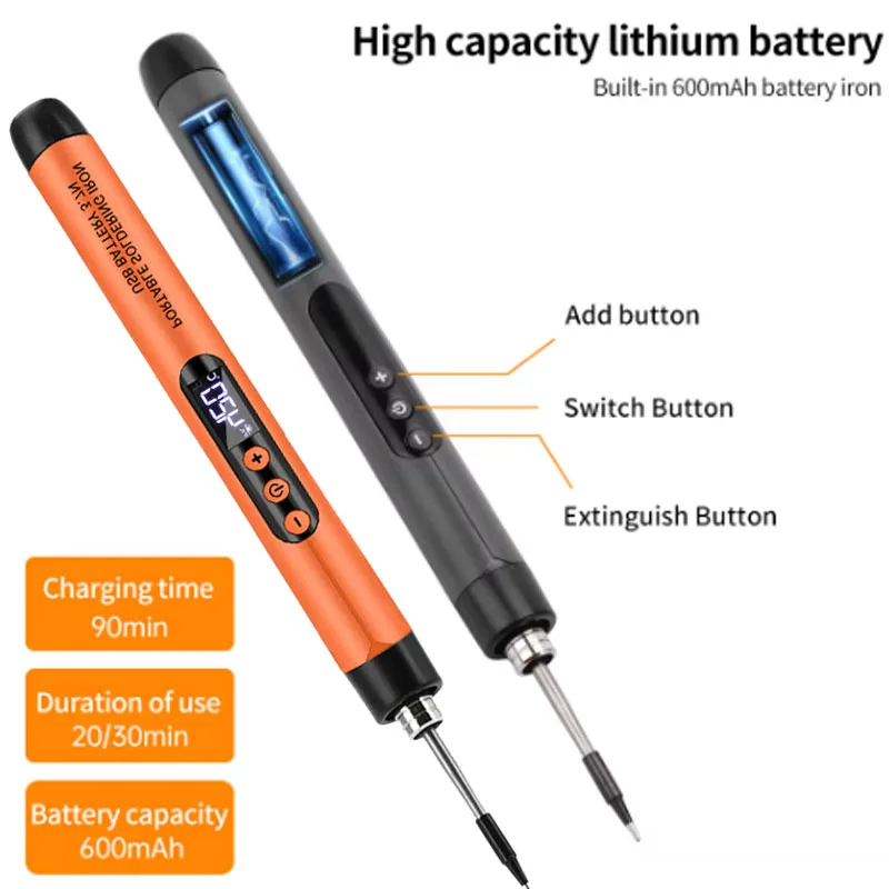 Digital Display Electric Soldering Iron Set USB Wireless Mini Soldering Iron Type C Interface  Repair Welding Tools NEW 2026