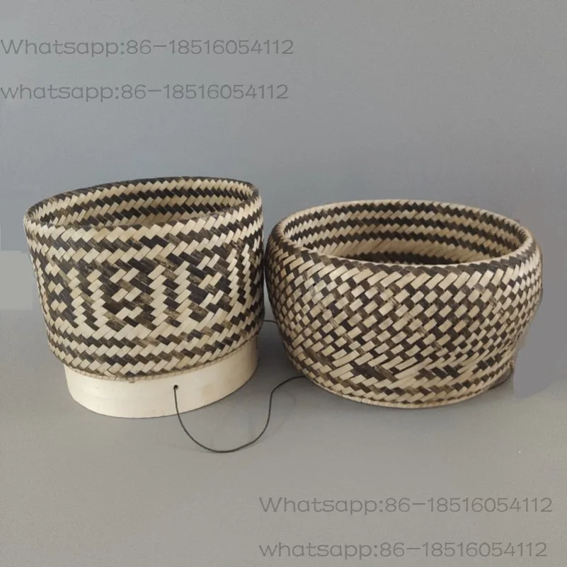 Sticky Rice Thai Handmade Bamboo Woven Rice Basket Tea Box Imported Bamboo Basket
